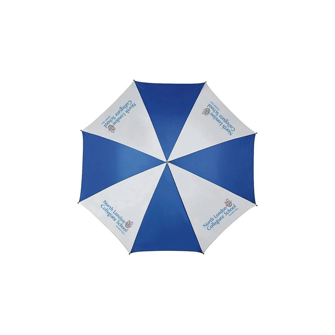 Custom umbrella with a logo printed on a single panel