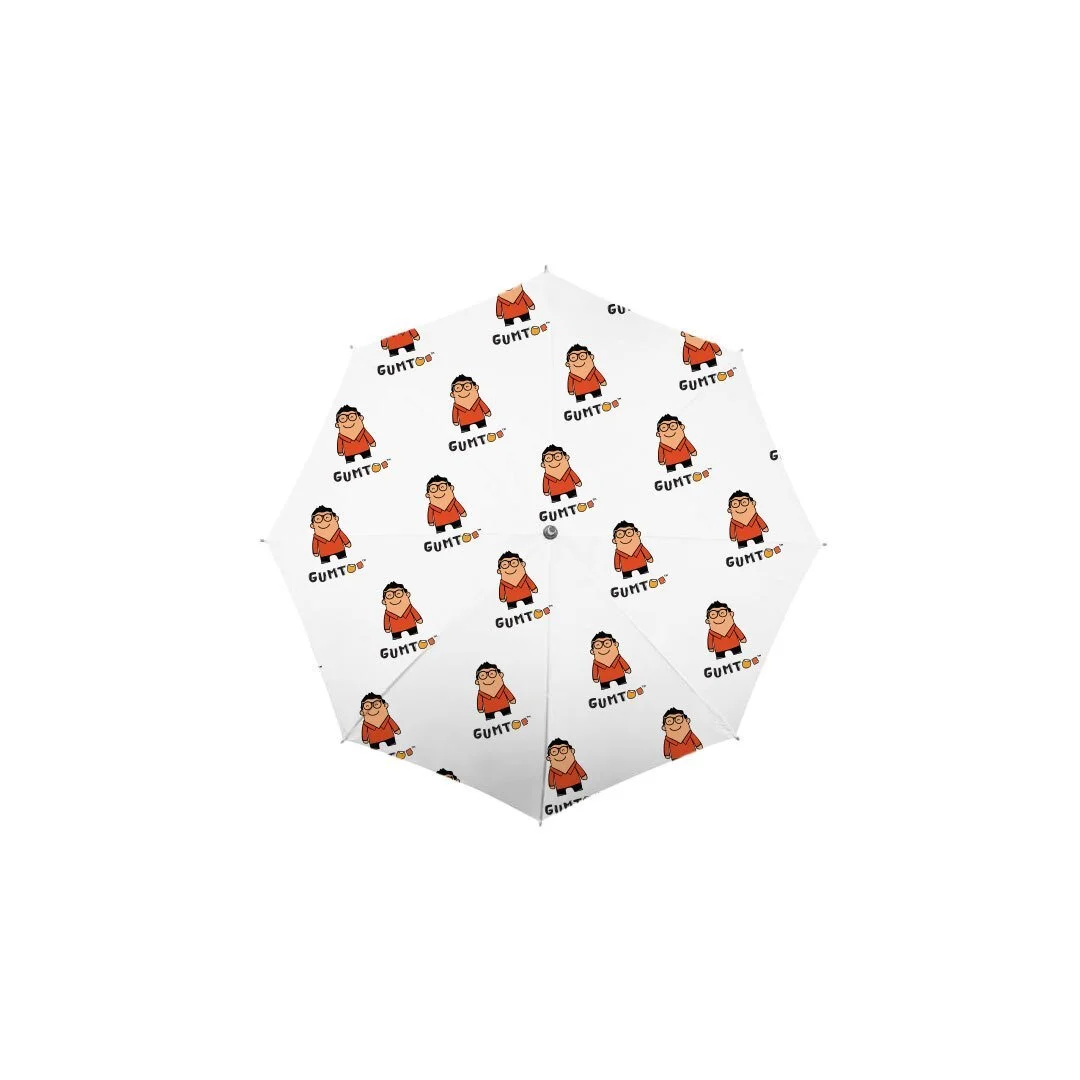 Custom umbrella printed with an all-over design across every panel