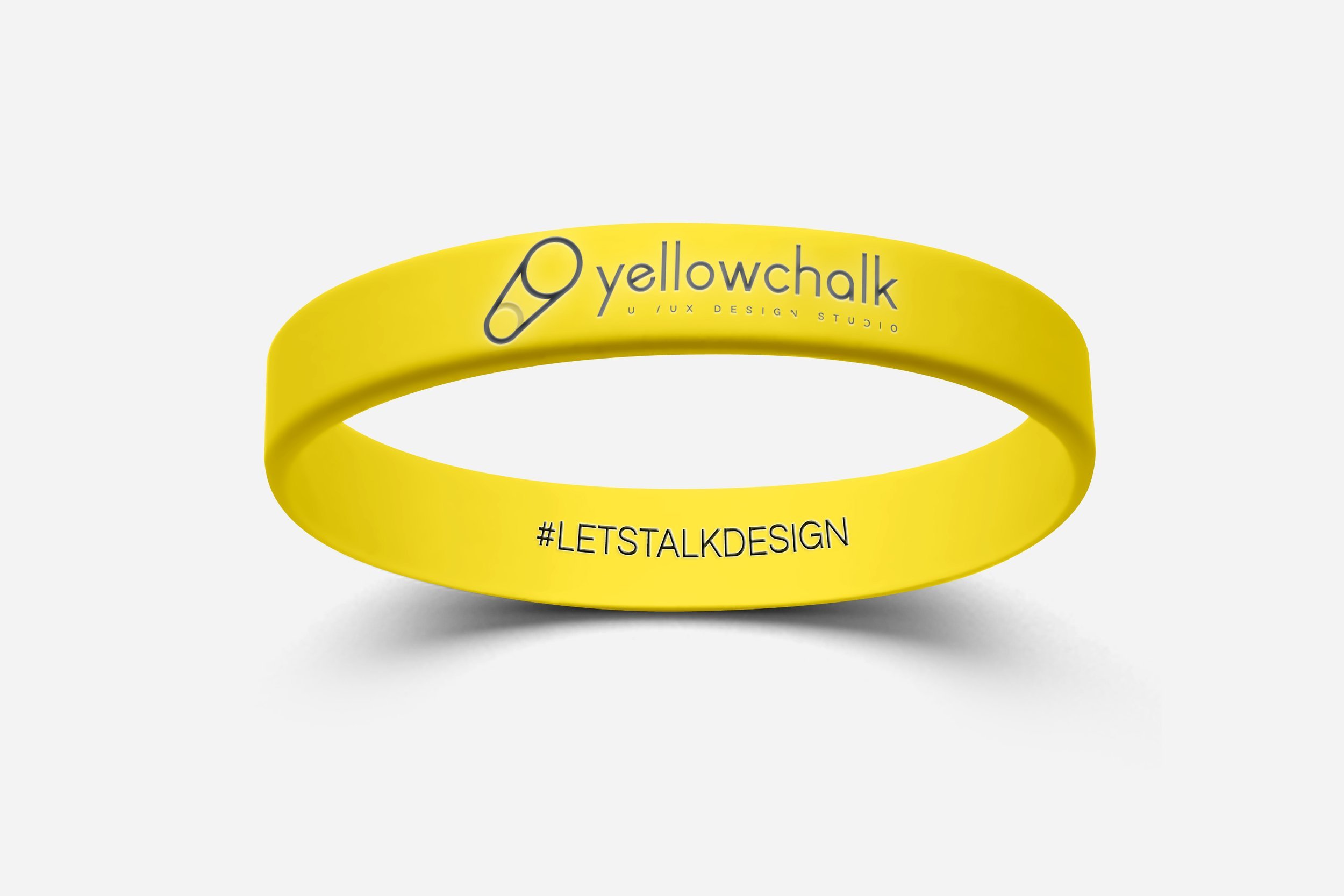 Silicone wristband printed on both the outer and inner faces