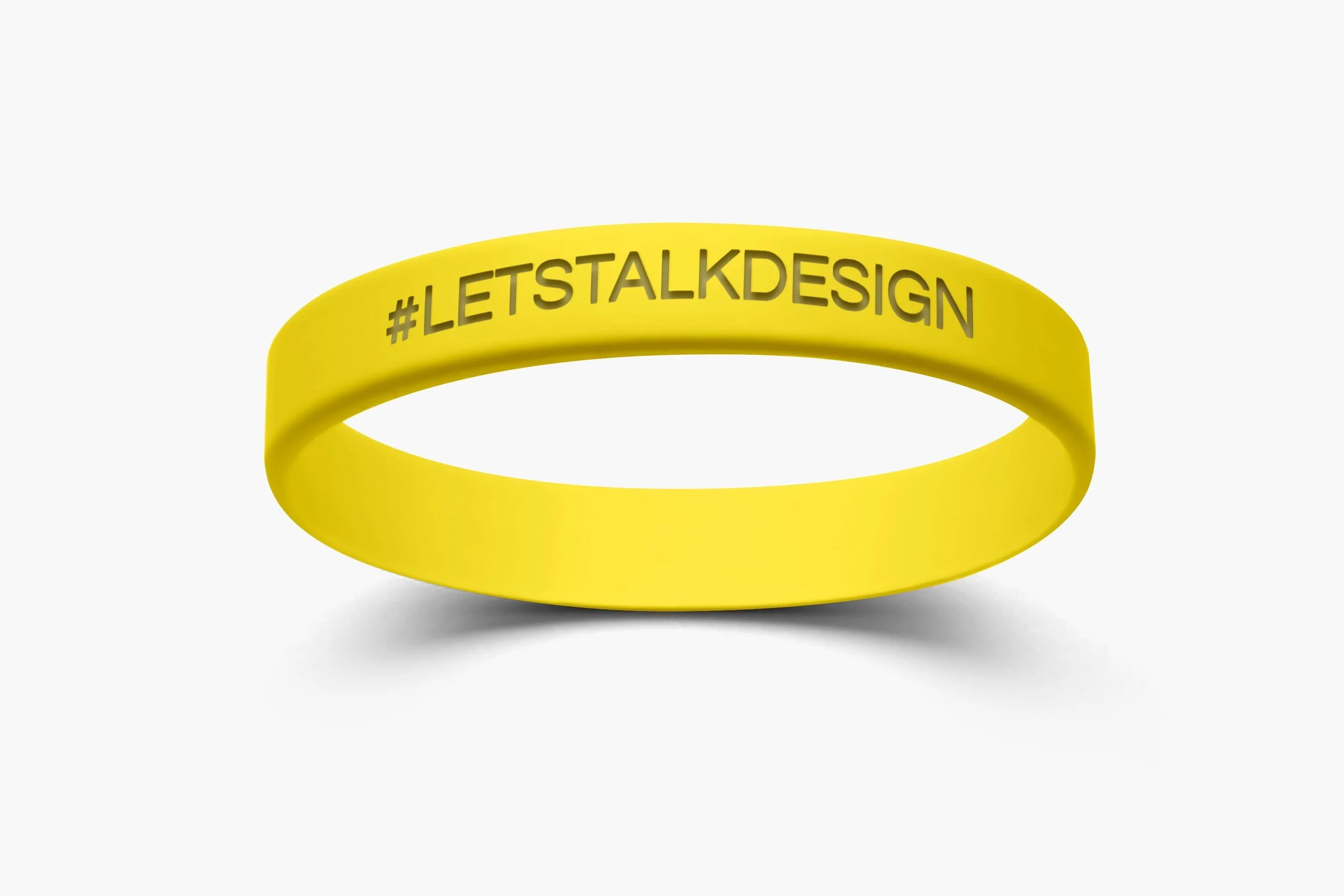 Debossed  silicone wristband with colour filled into the recessed design