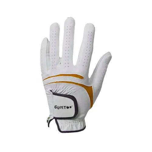 Large size custom golf glove for wider or longer hands, unisex leather glove with velcro strap, Malaysia
