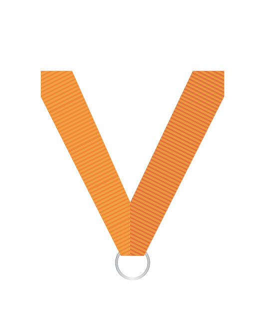 Orange grosgrain medal ribbon, 1 inch width