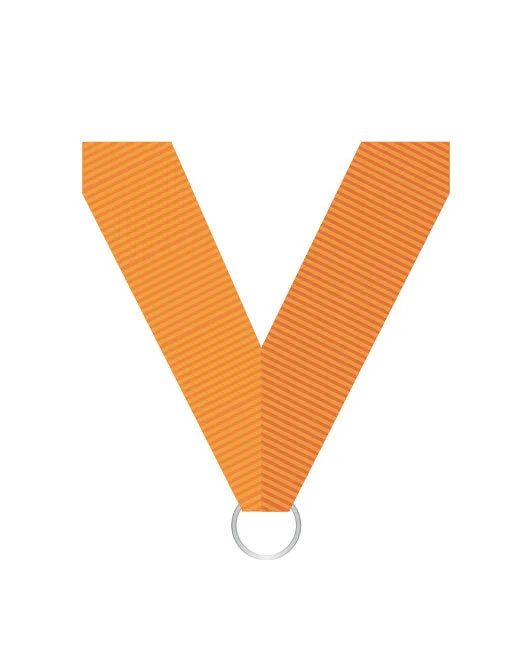 Orange grosgrain medal ribbon, 1.5 inch width