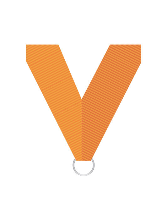 Orange grosgrain medal ribbon, 1.75 inch width
