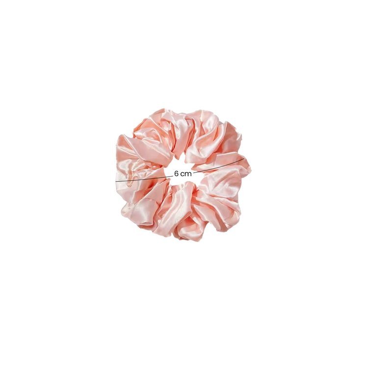 Medium size custom scrunchie shown flat