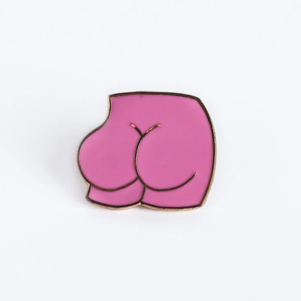 Hard enamel pin polished flat so the enamel sits level with the metal edges