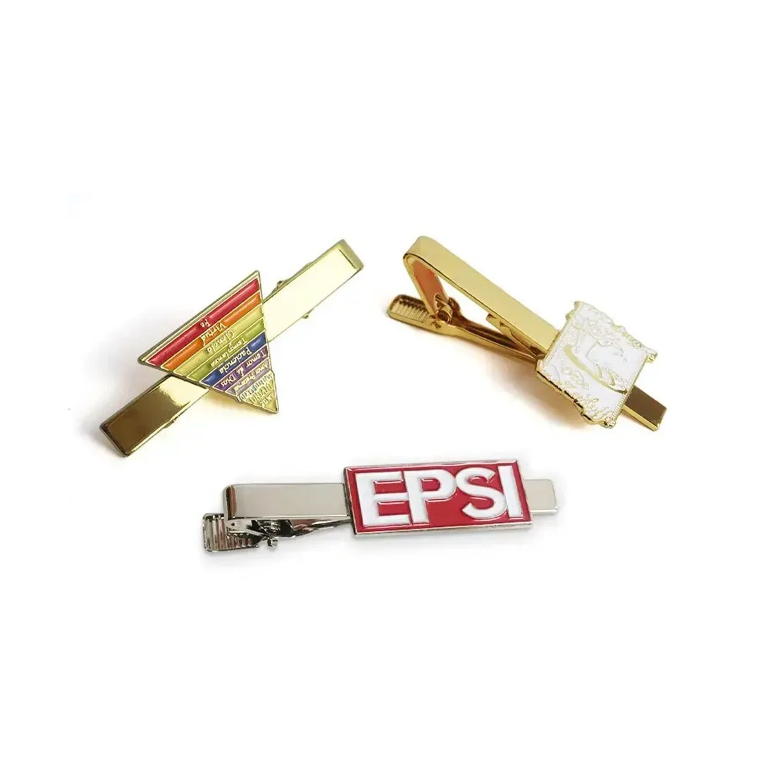 3D custom tie  pin with the  design raised in  relief