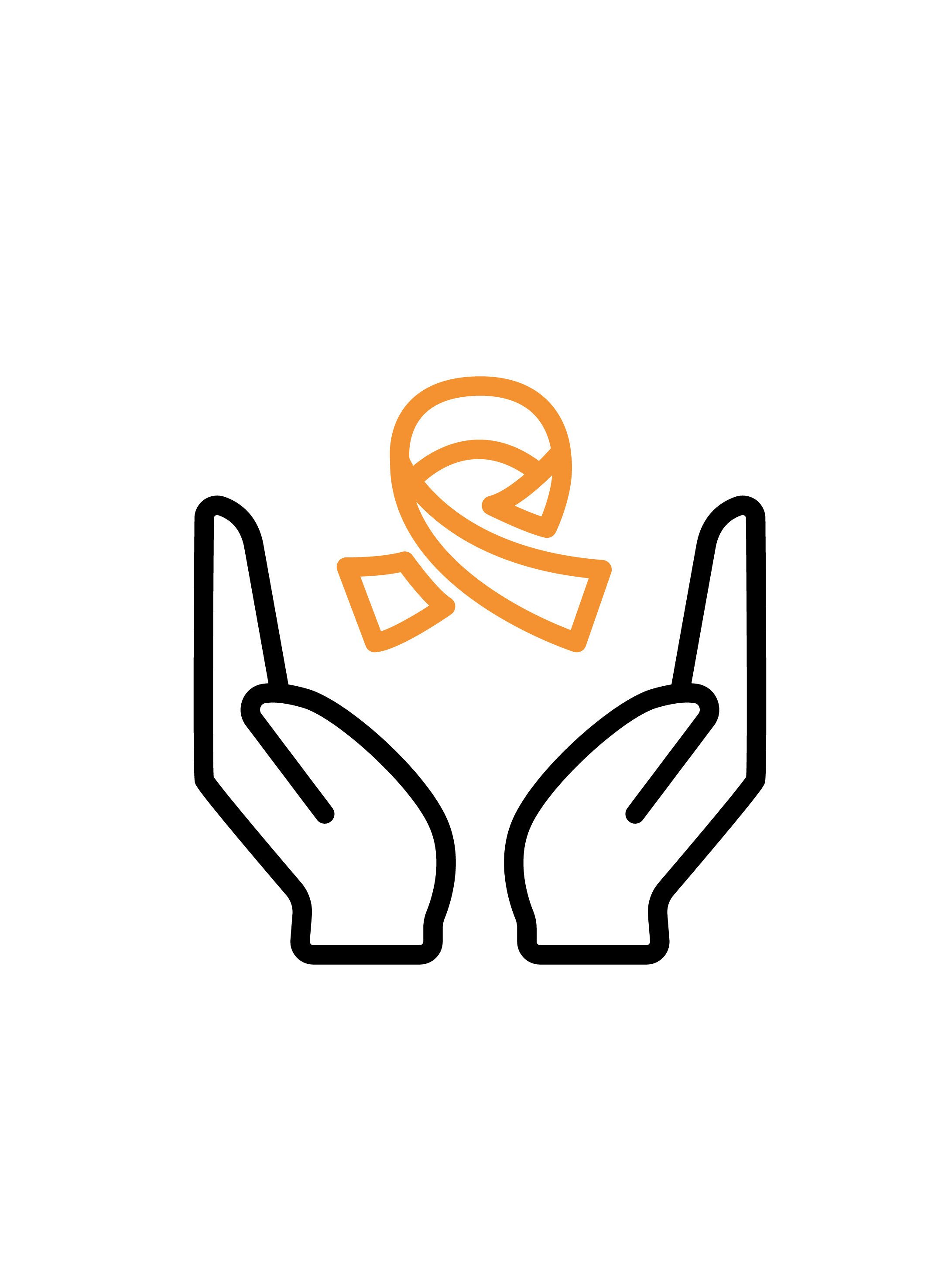 Illustrated icon of a custom bandana for a charity event