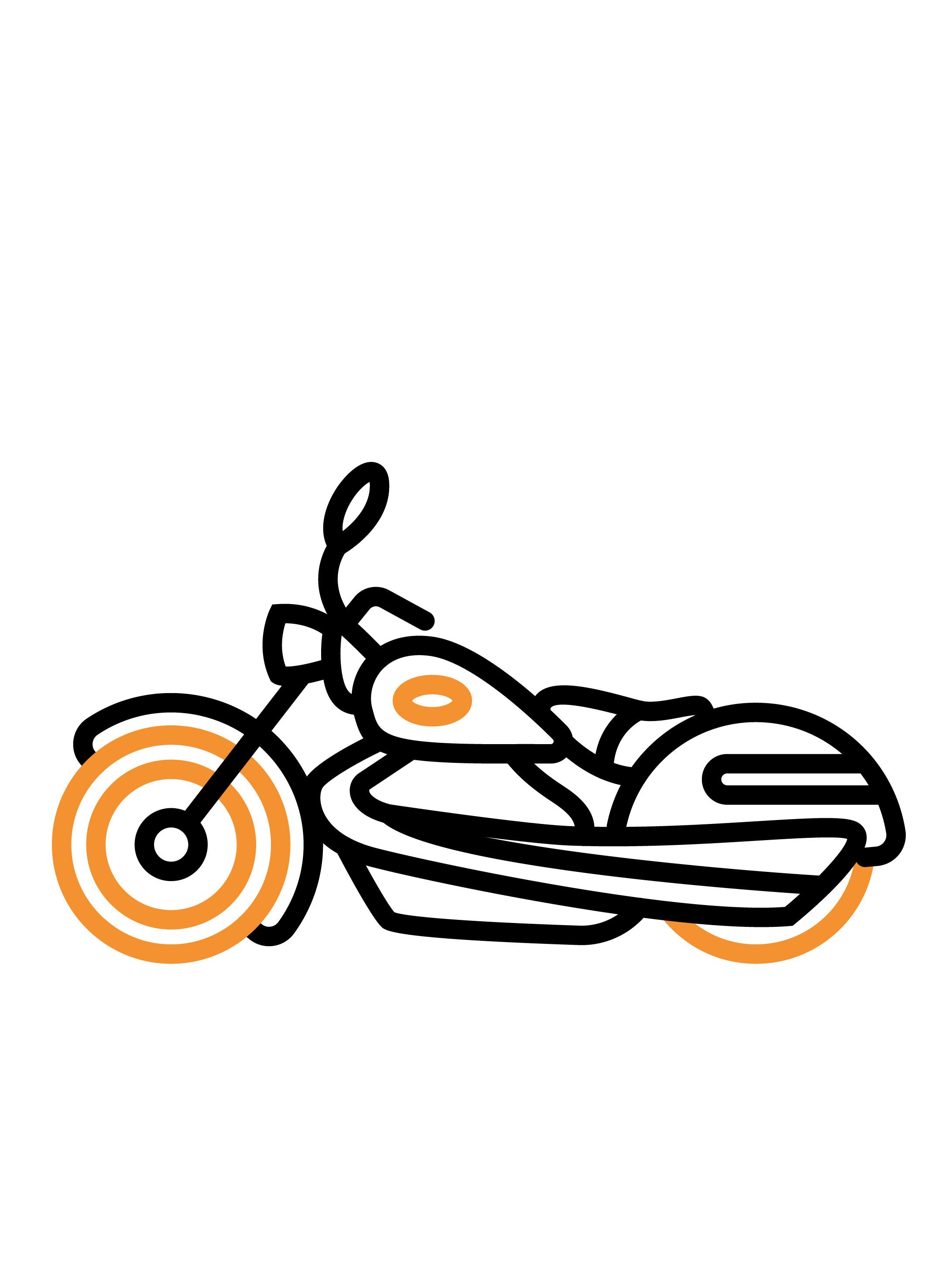 Illustrated icon of a custom bandana for a motorcycle ride