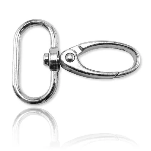 Silver oval hook  attachment for a custom lanyard