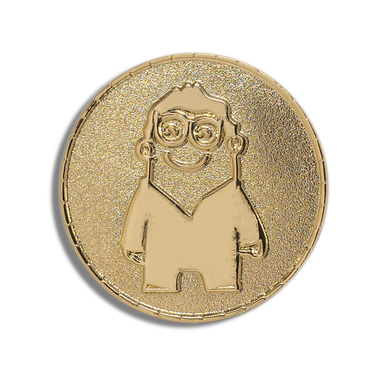 Gold plating finish on a custom coin