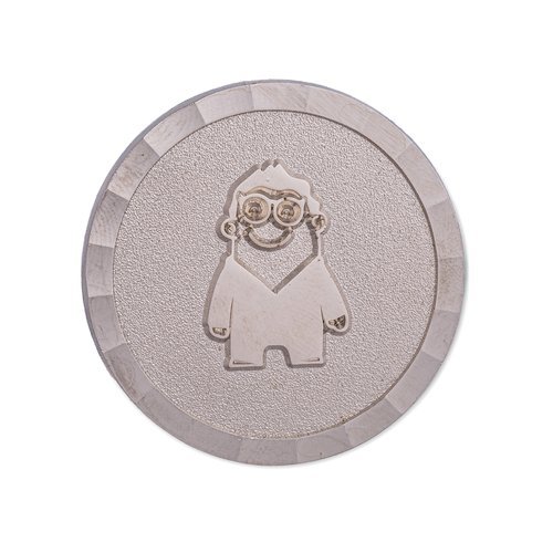 Flat wave coin edge with a repeating flat ripple around the rim