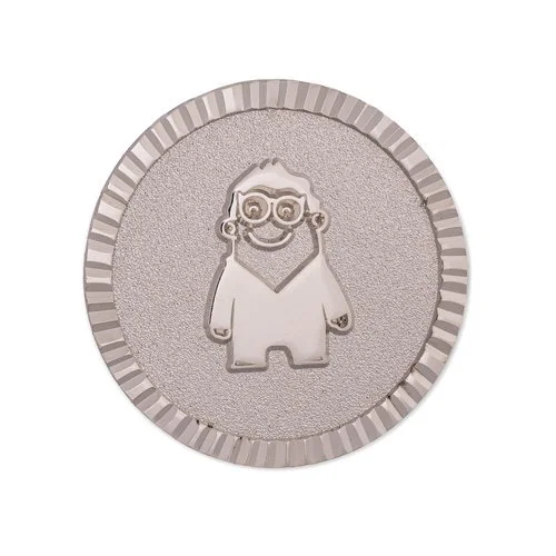 Grid coin edge with a cross-hatched pattern milled into the rim