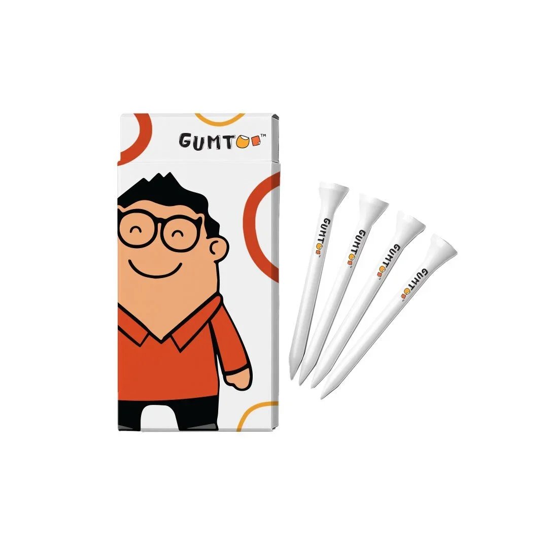 Custom golf tees in a printed paper gift box holding four tees, premium presentation for corporate giveaways and client golf gifts, retail merchandise Malaysia