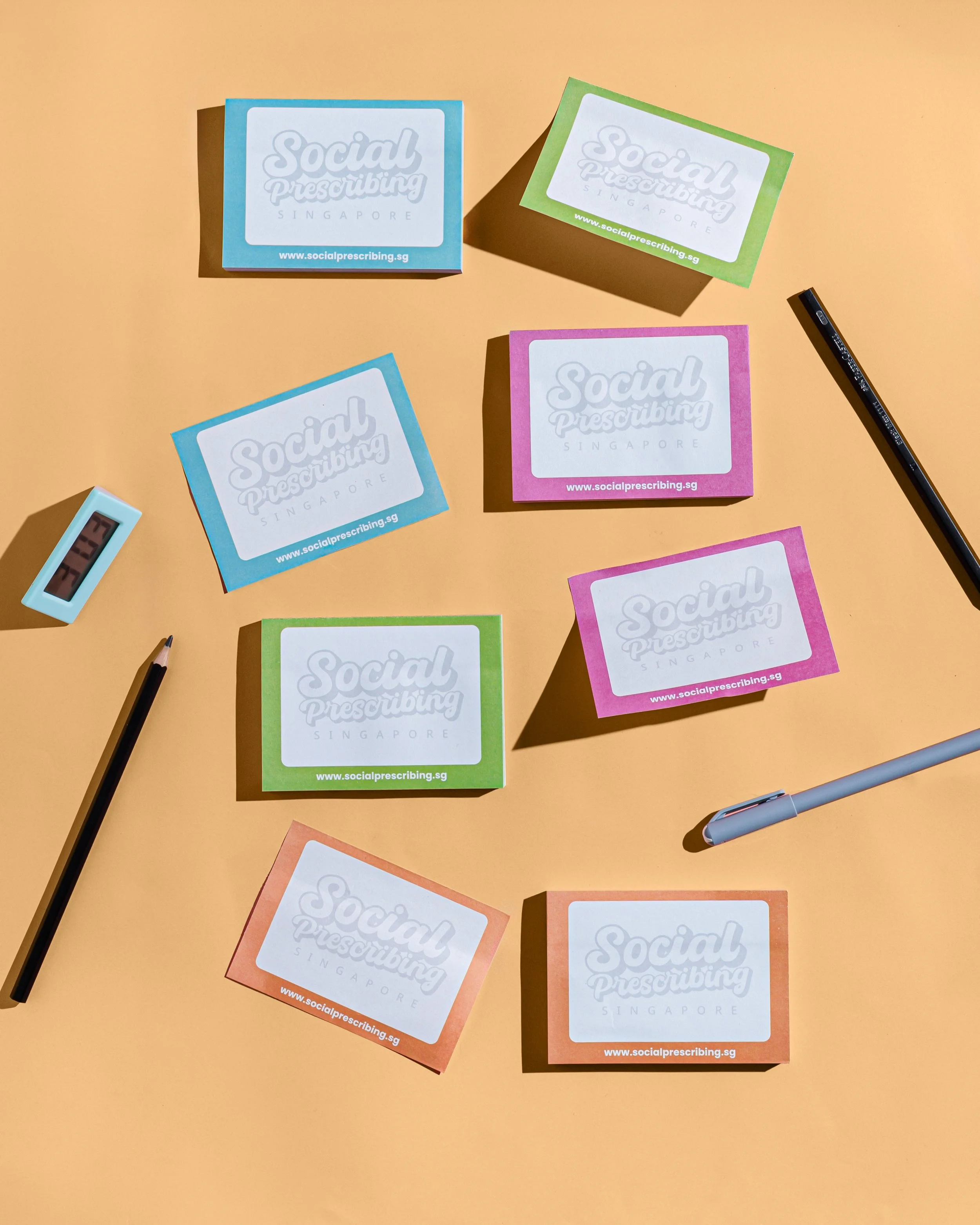 Small notes that make a big impact on daily wellbeing. 📝✨

We produced these vibrant custom sticky notes for Social Prescribing Singapore to help spread their message of holistic health and community connection. Essential desk accessories like memo 