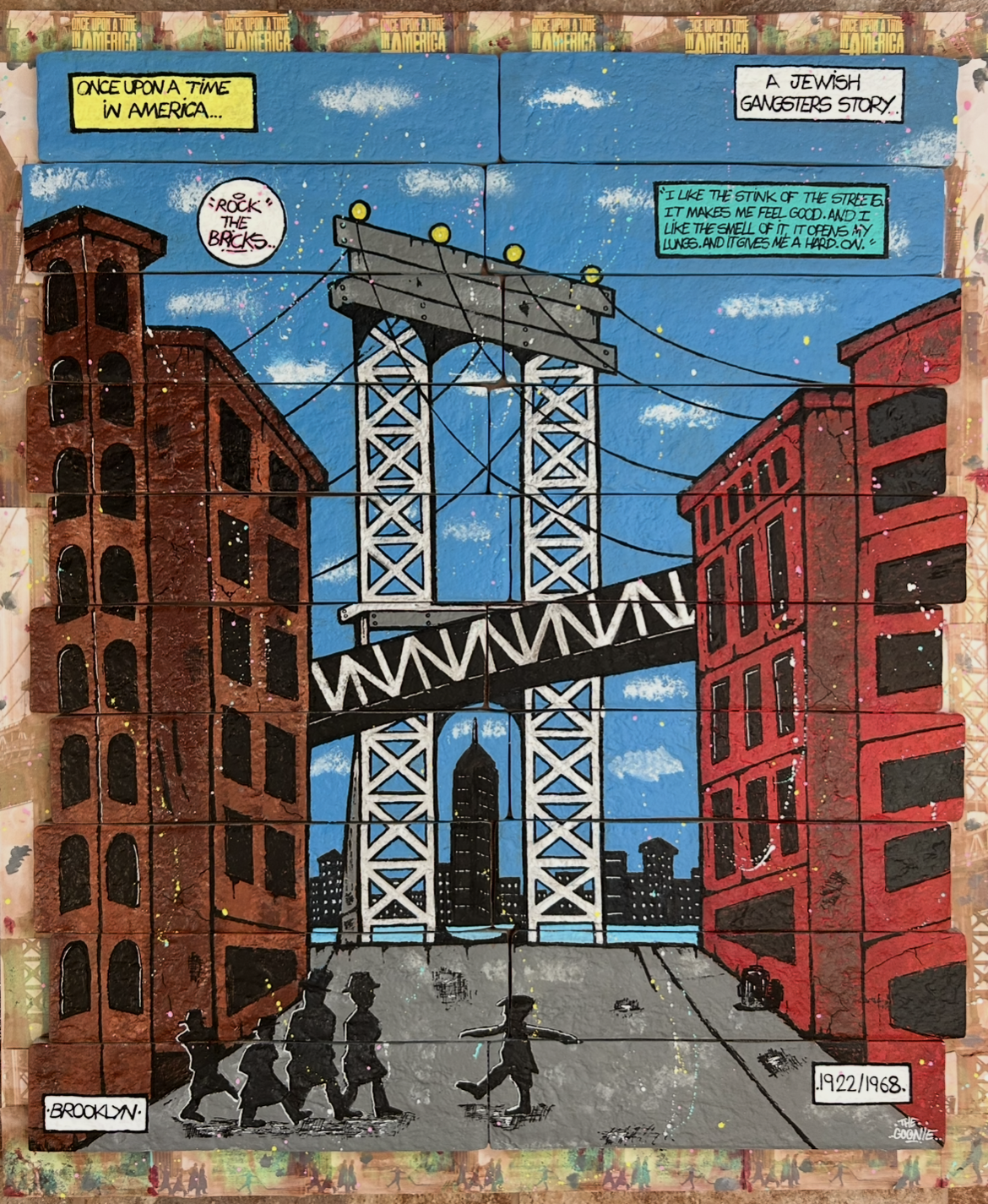 “Poverty”, 55 × 65 cm | 20 assembled bricks on wood | Original Artwork | 2025

