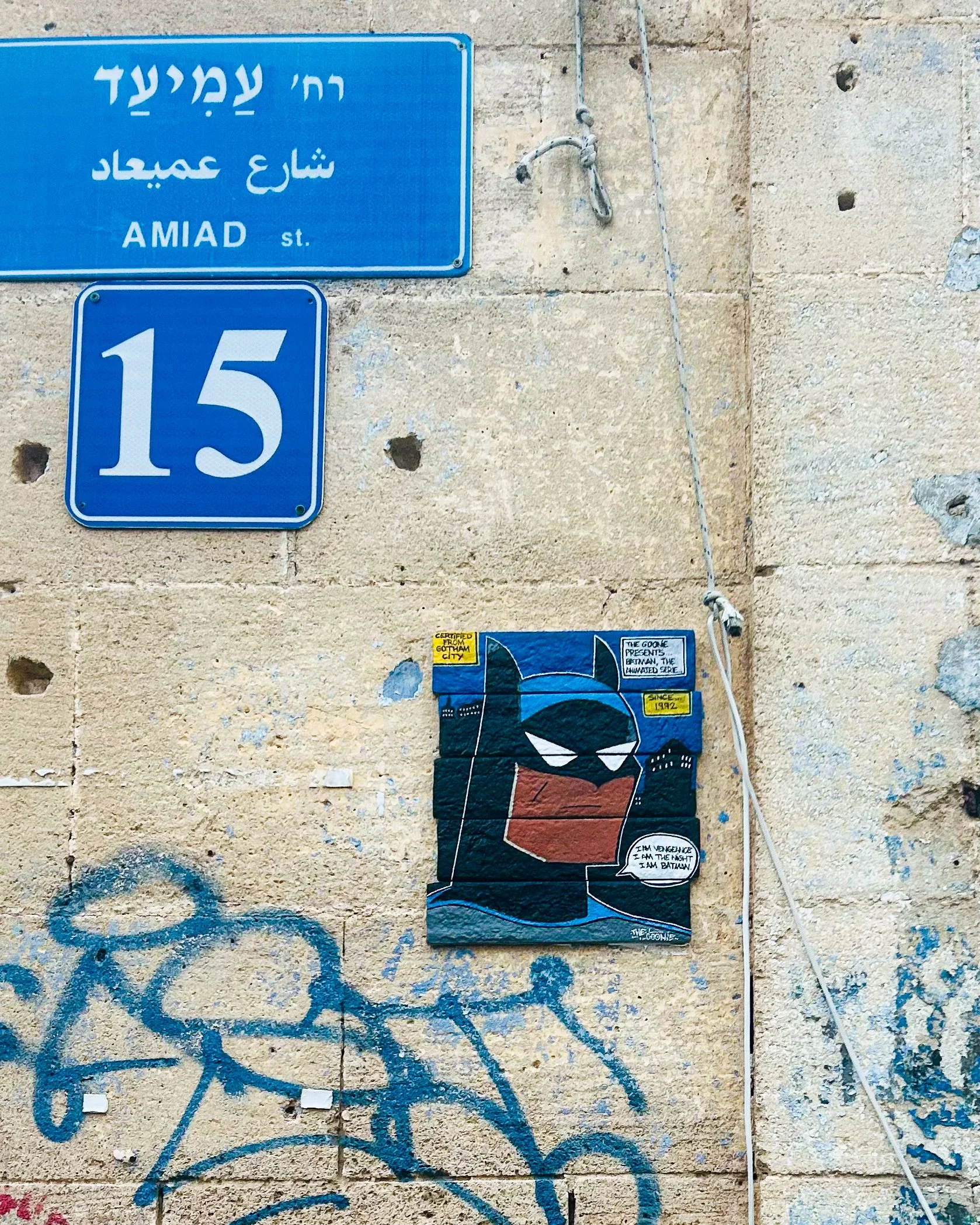 "The Dark Knight One", Old Jaffa, Tel Aviv, 2025