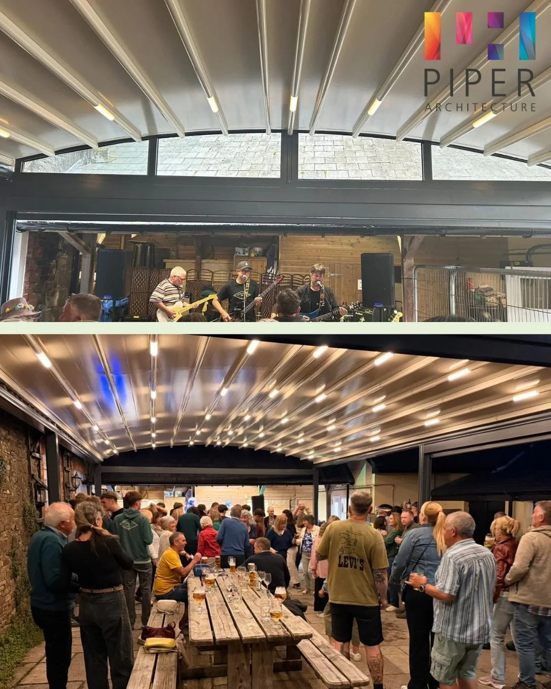 Cheers to the Bradworthy Inn! 🍻 @brad_inn 

We recently obtained Listed Building Consent for the Inn, for a new courtyard canopy, giving them a fantastic outdoor event space. It&rsquo;s all weather, so the music can carry on whatever the forecast, a