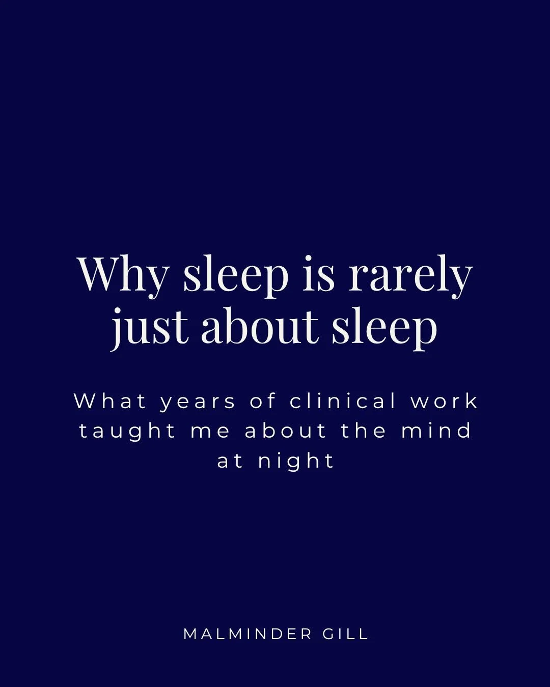 We often try to fix sleep, when sleep is rarely the problem itself. More often, it&rsquo;s a symptom of something else going on beneath the surface.

Let&rsquo;s talk about it.

#sleepexpert #sleep #sleepissues #bedtimestories