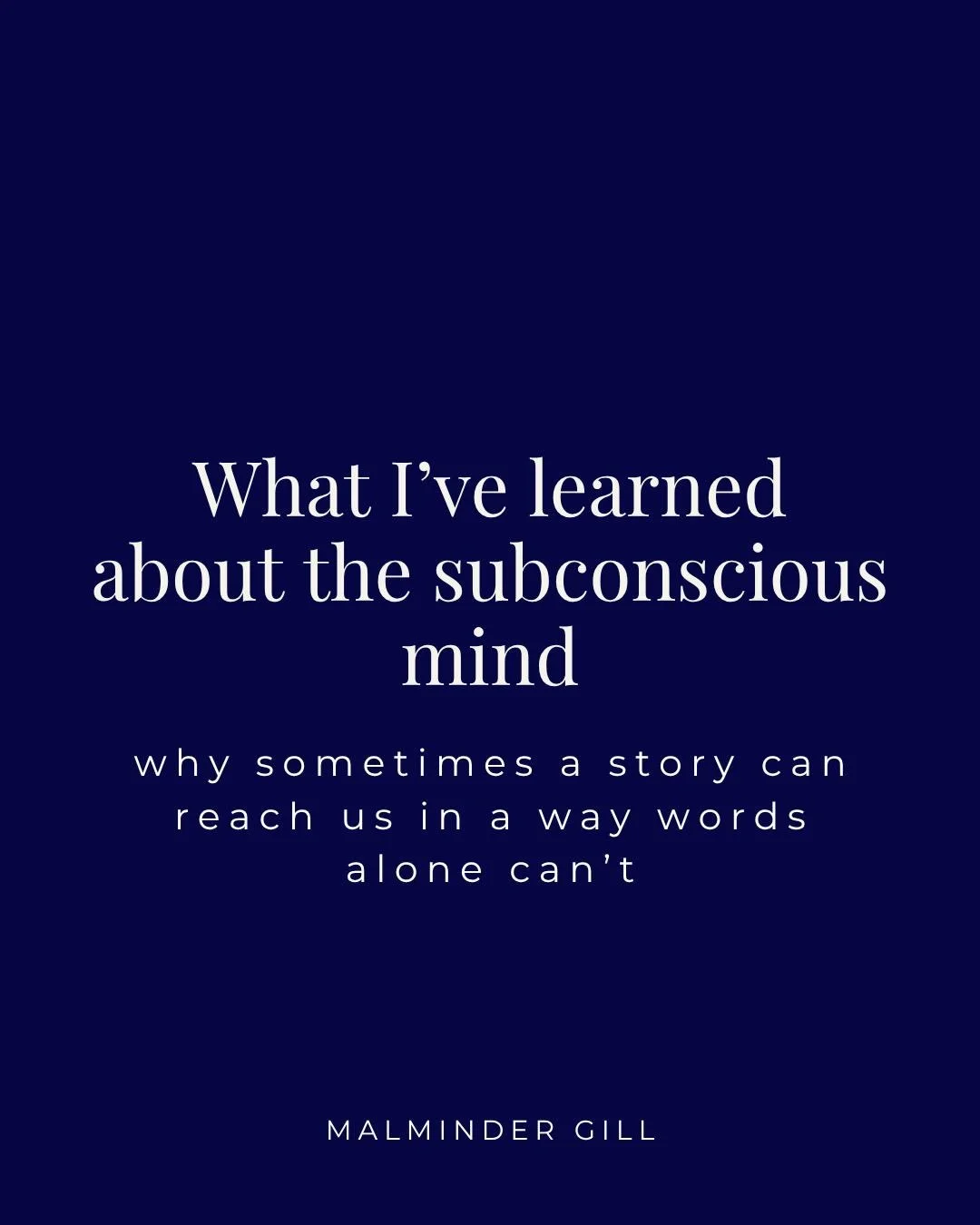 After years of working with the subconscious mind, I&rsquo;ve become fascinated by the power of a story.

Sometimes you can hear the same message a hundred times, but put it into a story and suddenly it means something different. It reaches you in a 