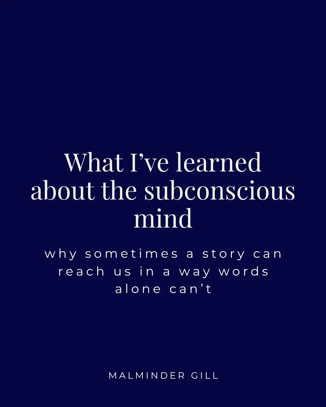 What makes the subconscious so fascinating when it comes to sleep is how much change can happen without us even realising it.

Stories can reach us in a way that simply explaining something sometimes can&rsquo;t. By understanding how the subconscious