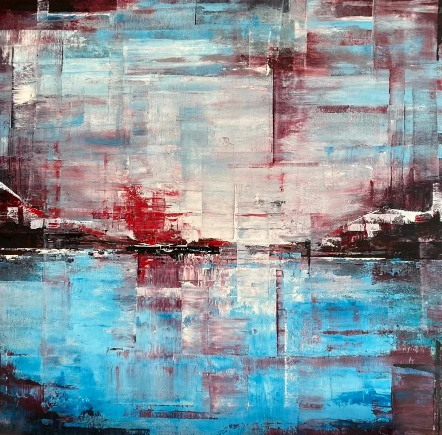 RED SUN
Oil on canvas board 60 x 60cm (SOLD)