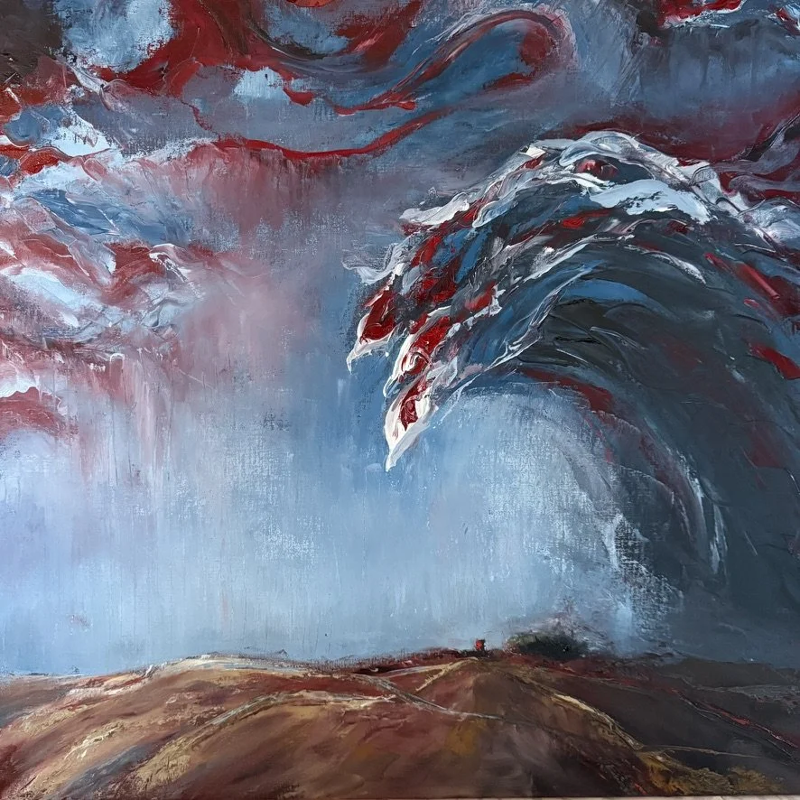 ANGER:
Oil on linen canvas, 60 x 60cm (FOR SALE)