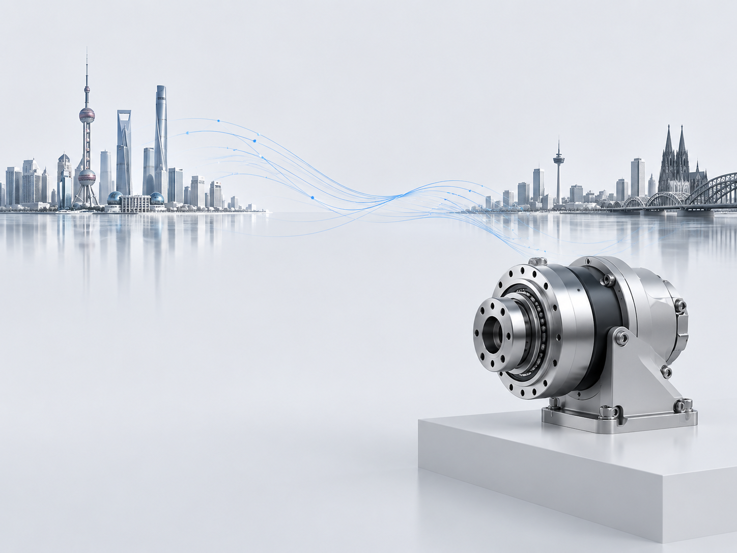 Illustration connecting Chinese and European robotics expertise