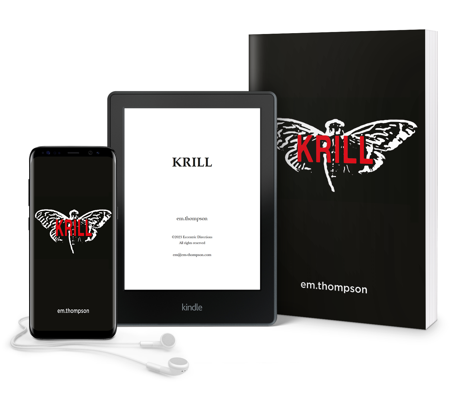 Format options to read Krill by em thompson.