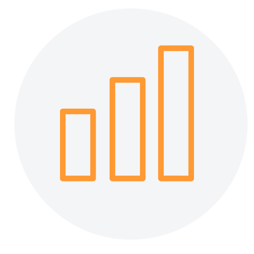 Data-led decisions graph-analysis icon