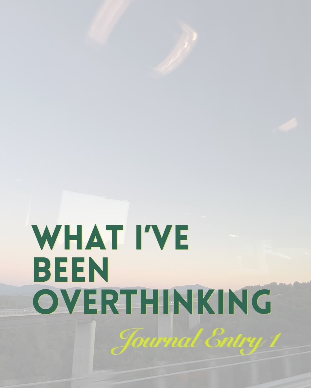 Today I am writing to you directly from my journal. In an effort to express something more than surface level, I have decided to open up my journal and my heart. Enjoy Journal Entry 1!