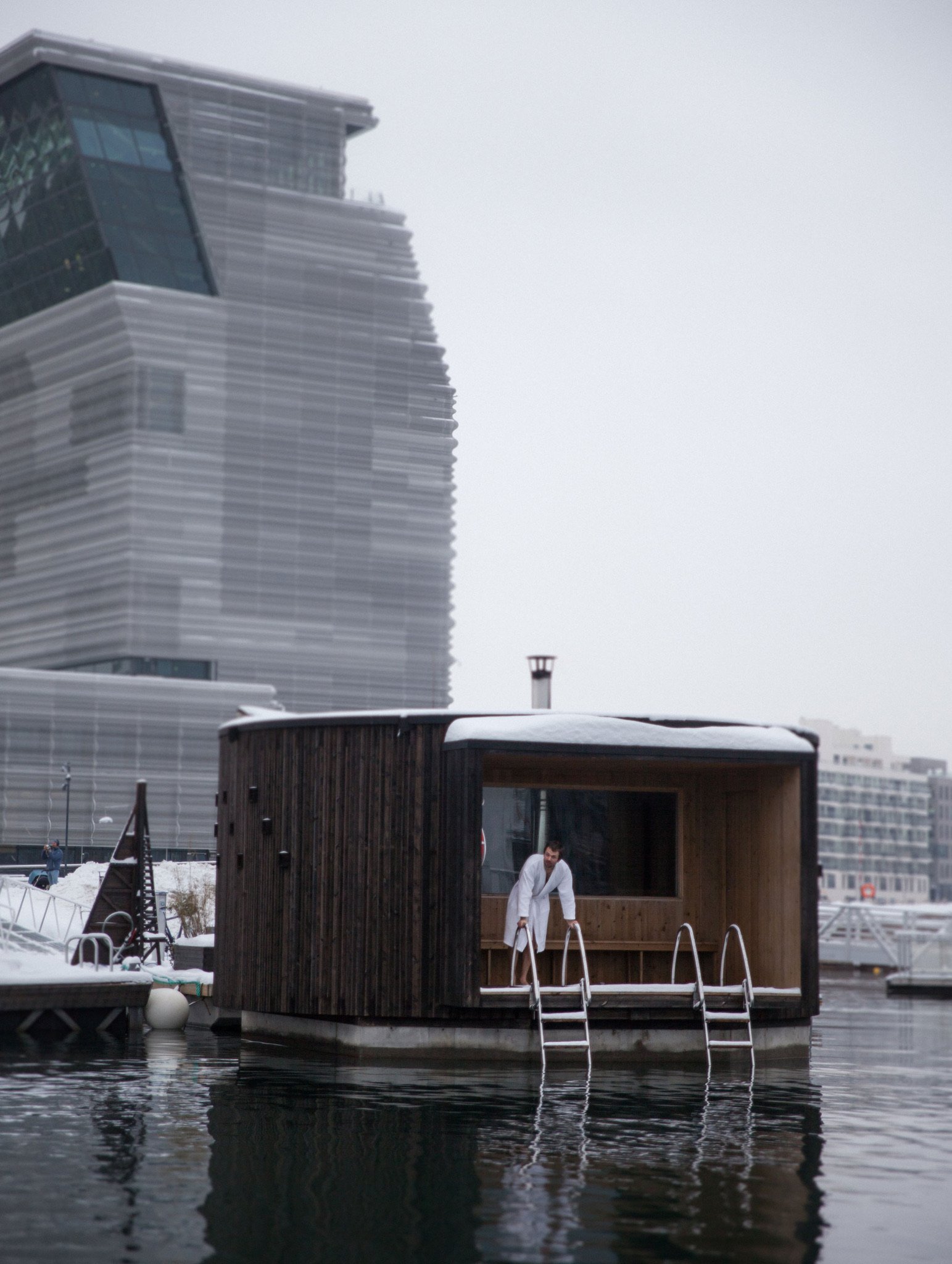 borhaven, arkitektur, badstue, sauna, treverk, gjenbruk, ACT, Egil Larsen