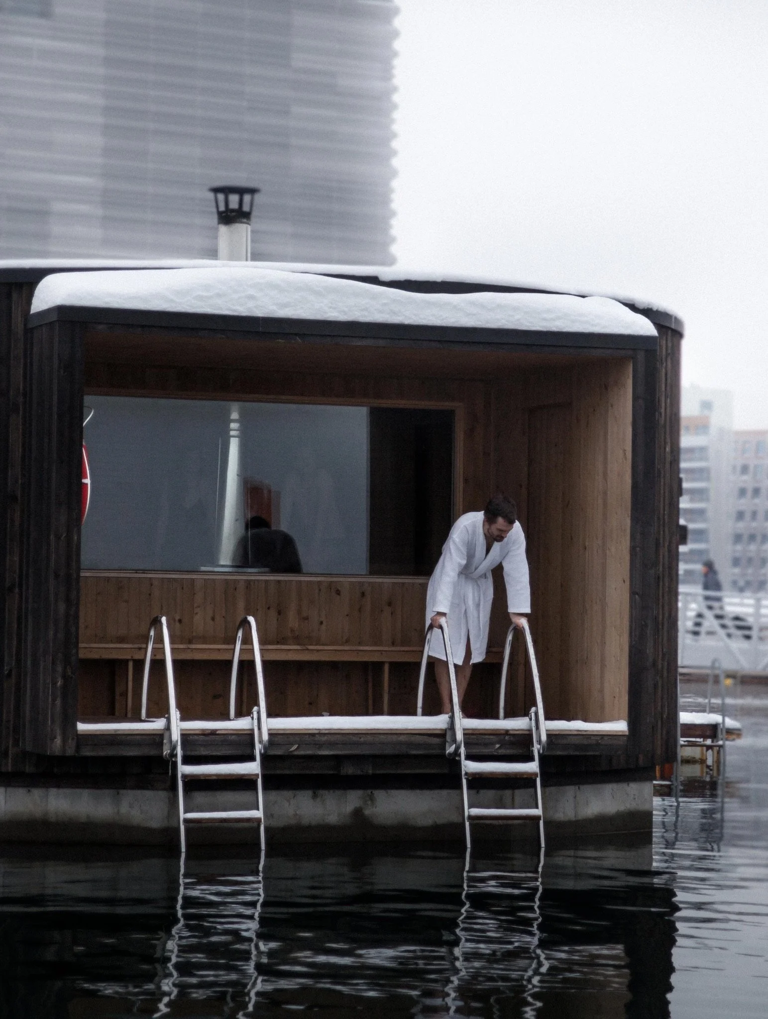 borhaven, arkitektur, badstue, sauna, treverk, gjenbruk, ACT, Egil Larsen
