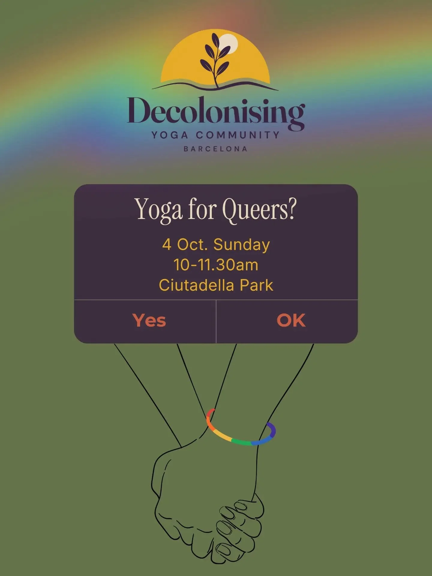 ✨ Join us on the first Sunday of each month for a yoga practice held for Queer folx. 

No need to translate, hide or shrink any part of yourself to be here.

Much of what gets called "yoga" in the West has quietly inherited rigid, binary, b