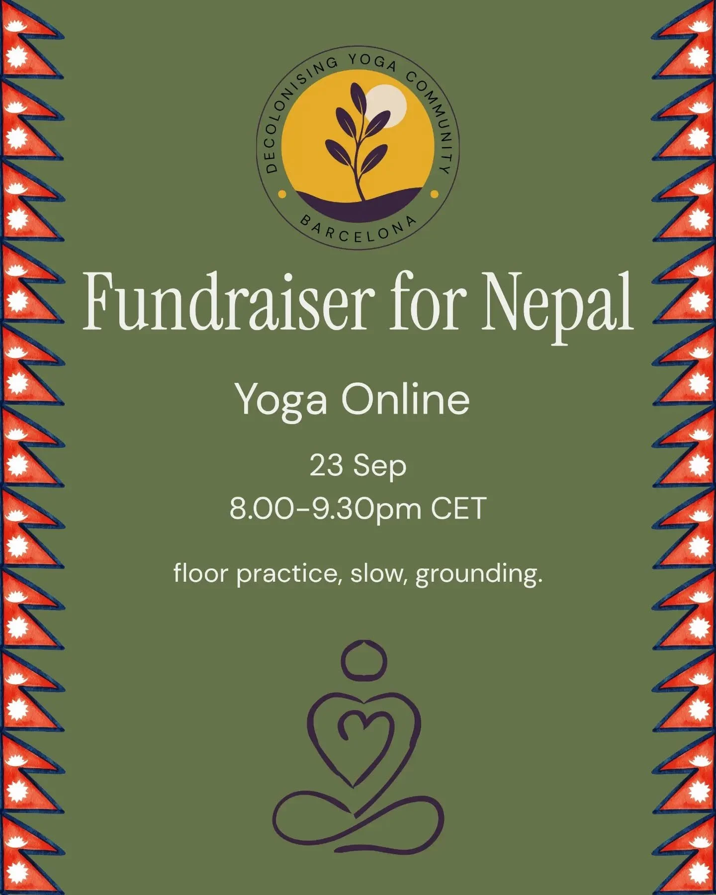 Practice yoga with purpose 🙏🏾
As a way of giving back to the source culture, and as a way of supporting communities in need.

Join us on 23 September at 8pm CET for an online yoga practice dedicated to raising funds for communities affected by the 