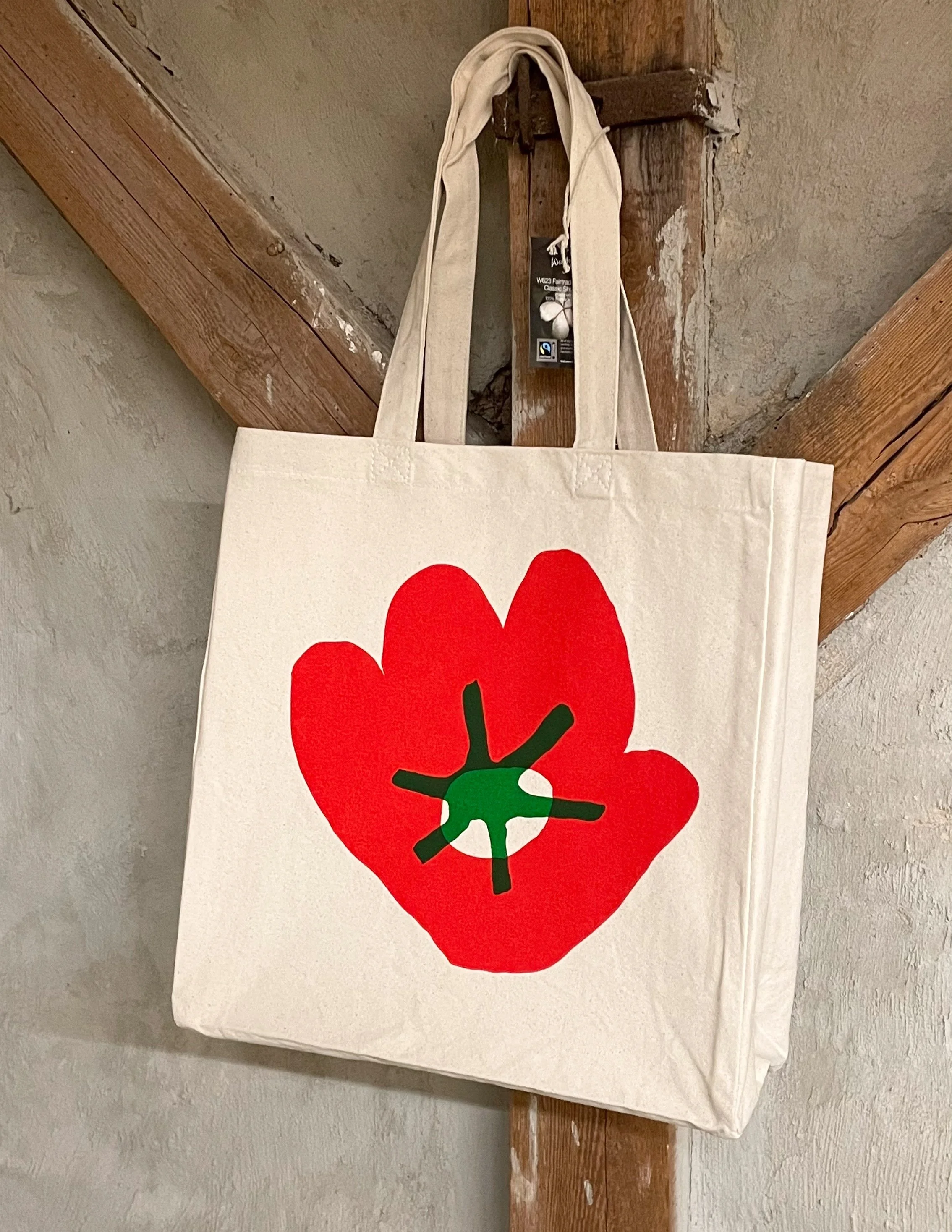 Bedruckte Taschen (zweifarbig bedruckt: rot und grün)