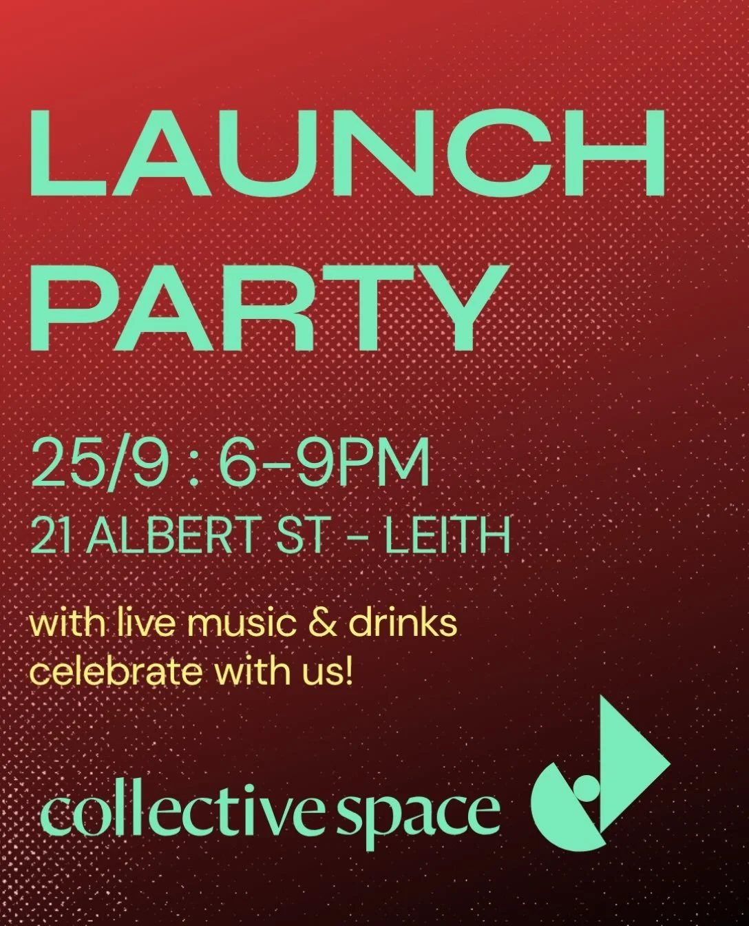 OFFICIAL LAUNCH PARTY INCOMING!
Friends, comrades, Leith community &amp; beyond, come and celebrate our opening with us on Friday 25 September!
Live music &amp; drinks
Doors open at 6pm - all welcome

📍collective space |. 21 Albert St eh7 5lh
