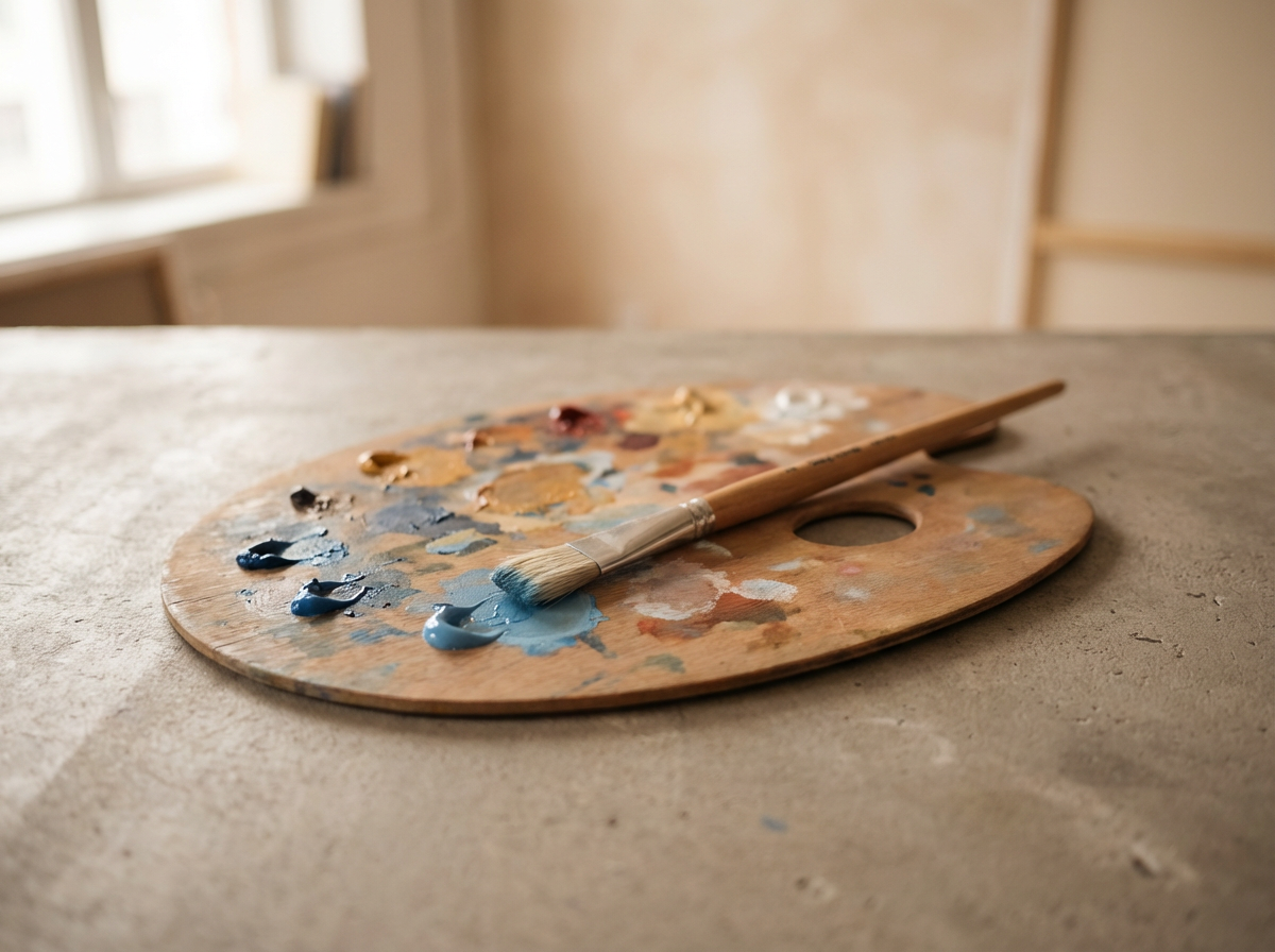 Wooden Paint Palette