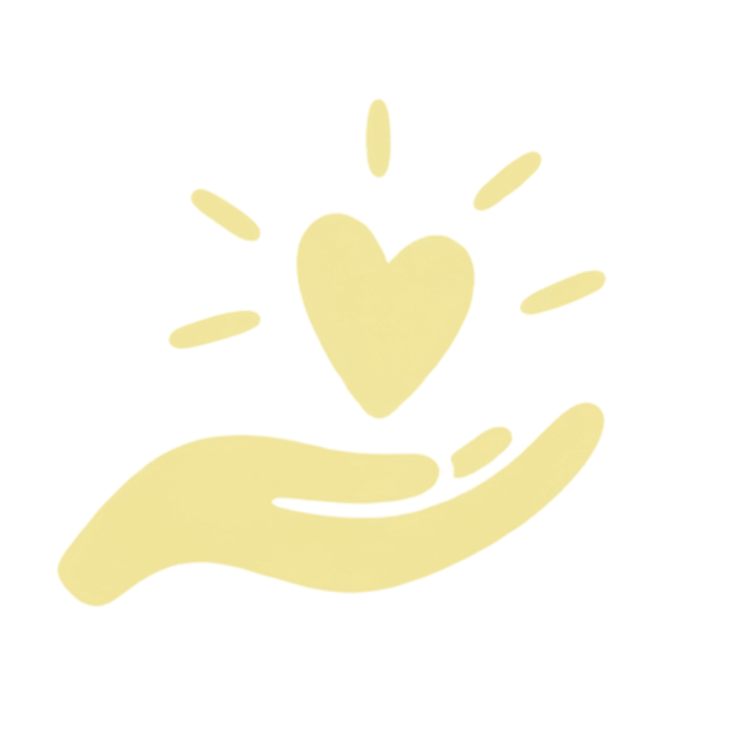 hand holding heart icon