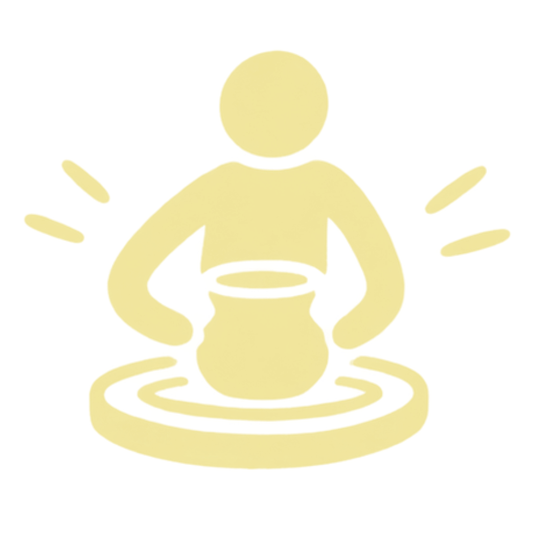 person doing pottery icon