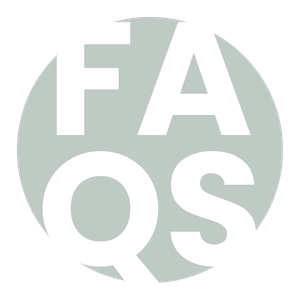 Logo with the word 'FAQS' inside a speech bubble.