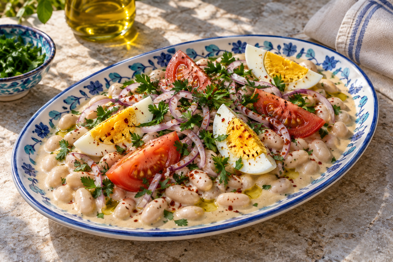 Antalya Piyazı — Tahini White Bean Salad