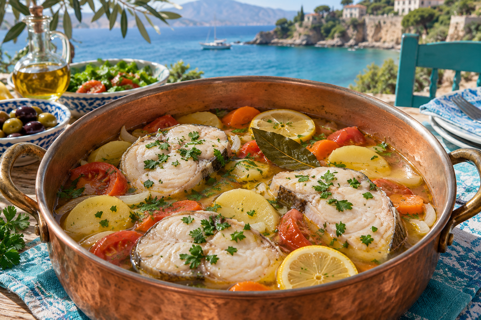 Grida Buğulama — Antalya-Style Steamed Grouper