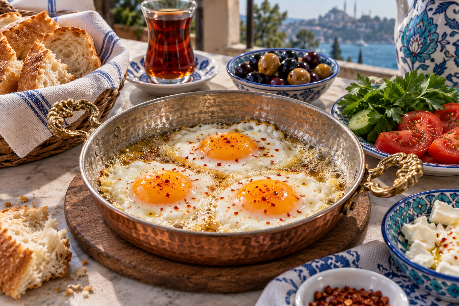 Sahanda Yumurta — Turkish Skillet Eggs