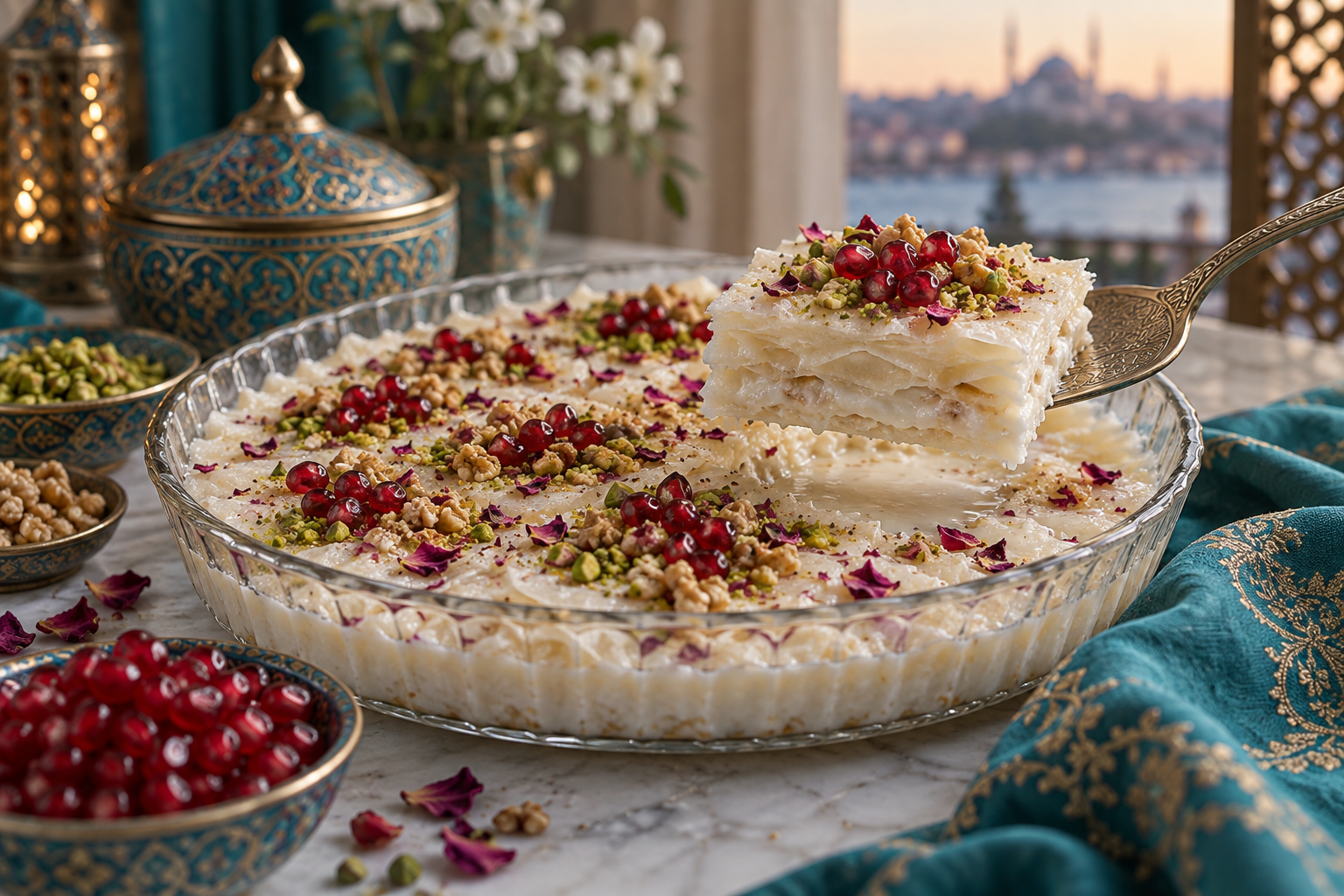 Güllaç — Ottoman Milk and Rose Dessert