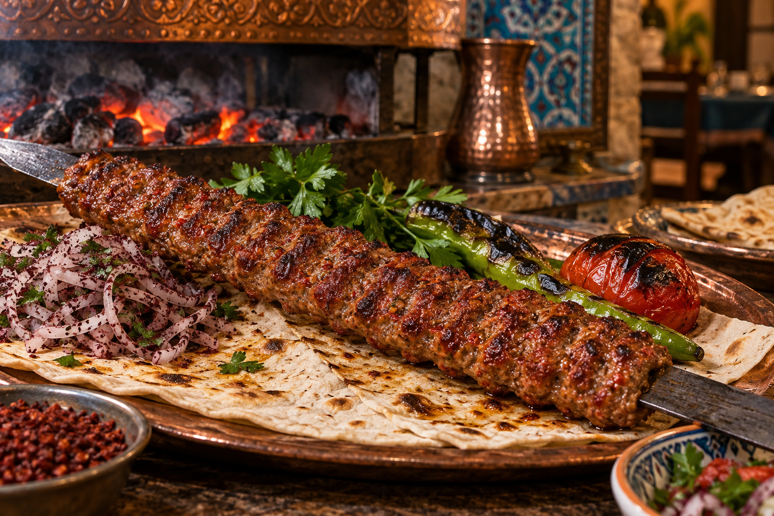 Adana Kebap — Charcoal-Grilled Minced Lamb
