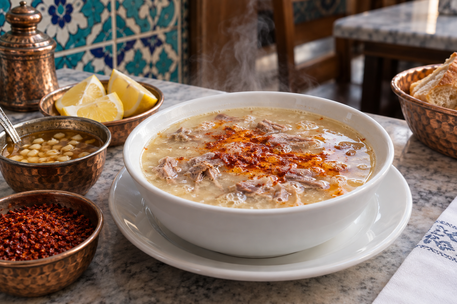 Kelle Paça Çorbası — Head and Trotter Soup