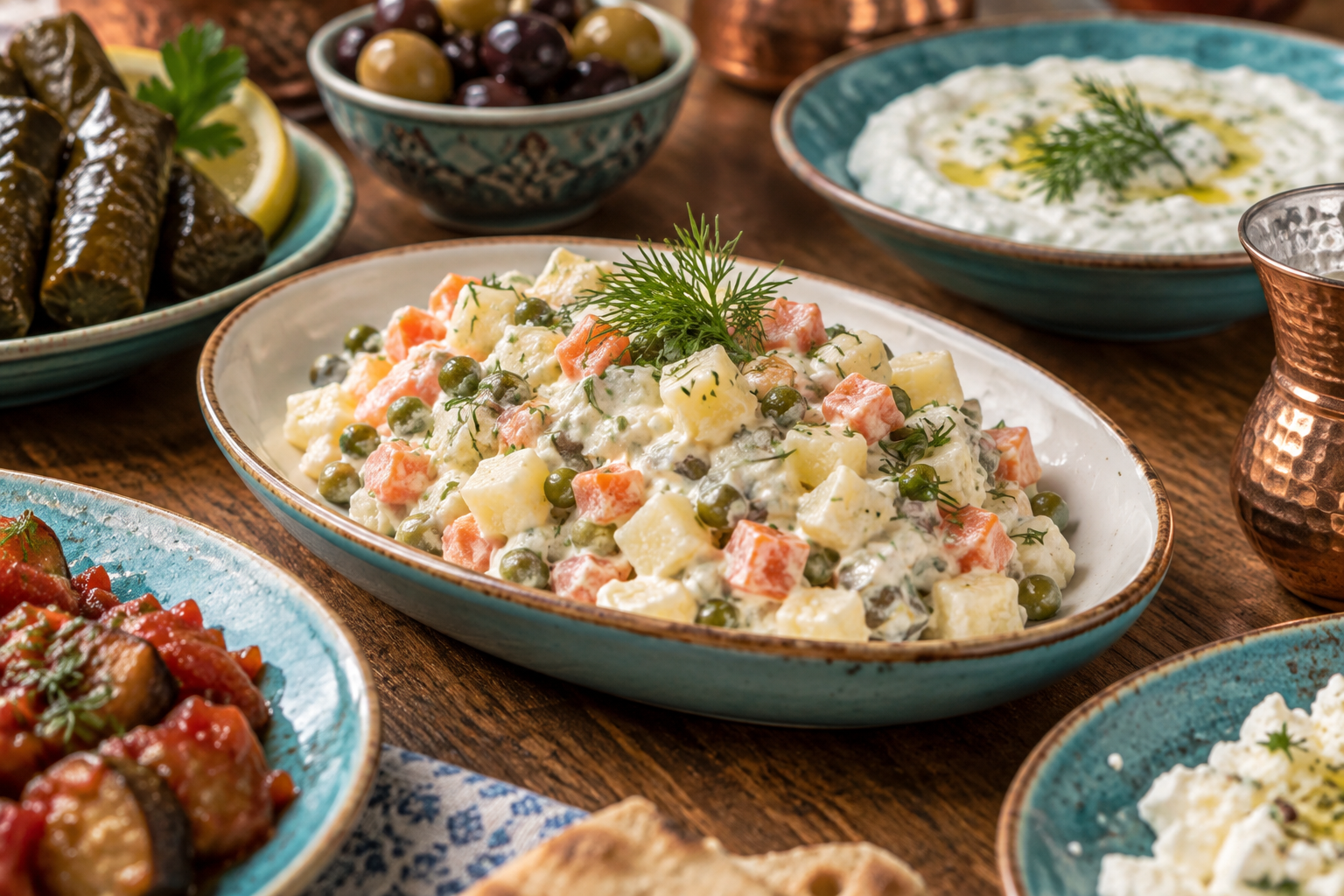 Rus Salatası — Turkish-Style Russian Salad