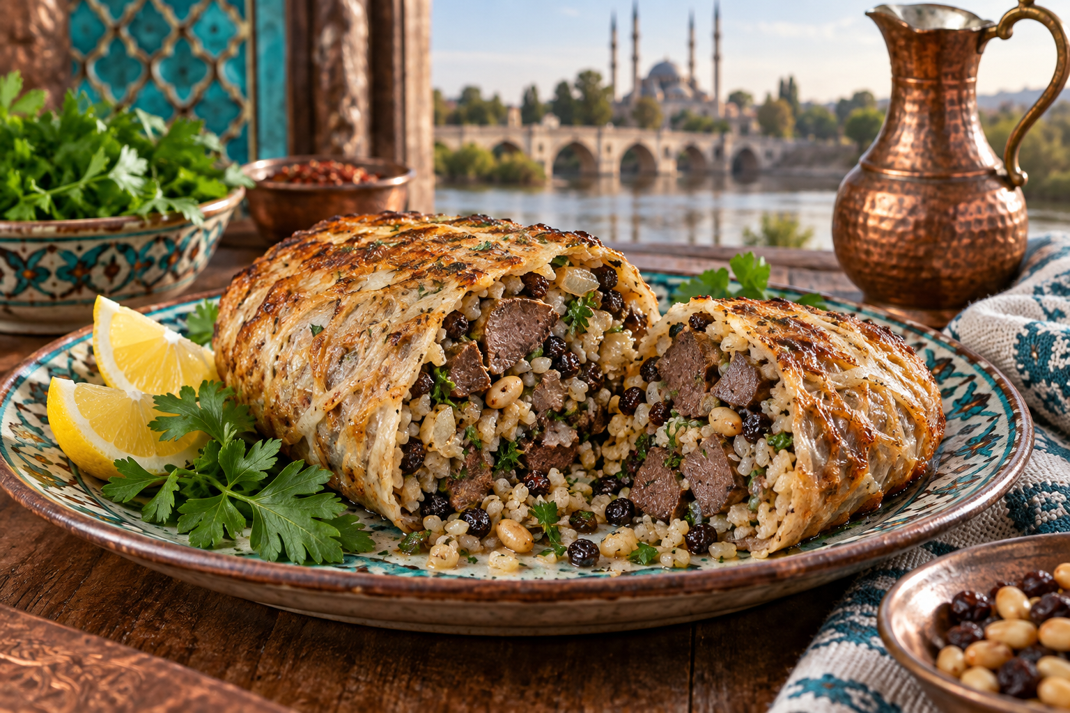 Ciğer Sarma — Thracian Caul-Wrapped Liver and Rice