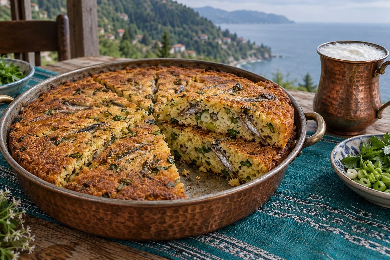 Hamsikoli — Black Sea Anchovy Cornbread